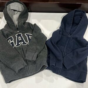 TWO baby gap 18-24 months zipper ups.